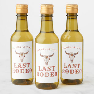Woestijn Cowgirl Laatste Rodeo Wijn Etiket