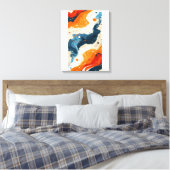 Woestijn & Diepe Zee Canvas Afdruk (Insitu (Slaapkamer))