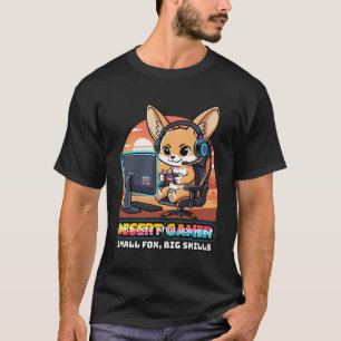 Woestijn Gamer Fennek Vos - Gaming Streamer T-shirt