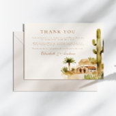 Woestijn Hacienda Trouwstijl Bedankkaart