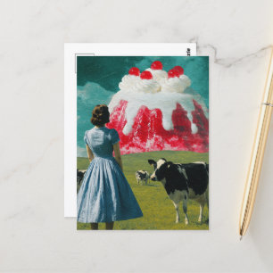 Woestijn in de zuivel Surreal Briefkaart