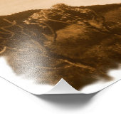 woestijn in sepia foto afdruk (Hoek)