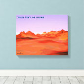 Woestijn kalm canvas afdruk (Insitu (Houten vloer))
