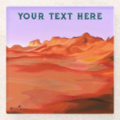 Woestijn kalm glazen onderzetter (Voorkant)