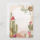 Woestijn Let's Fiesta Cactus Kerstmis 50e verjaard Kaart (Achterkant)