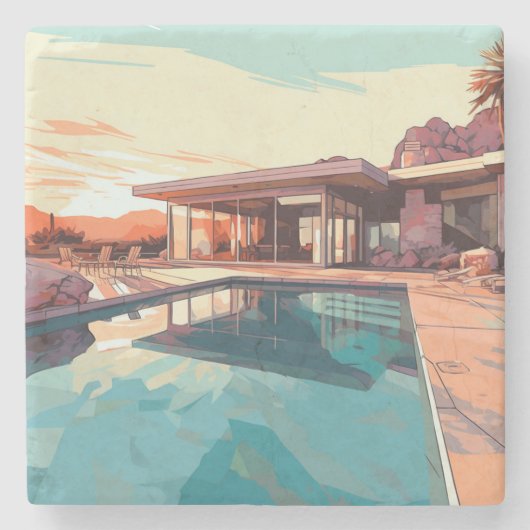 WOESTIJN LEVEN #3 STENEN ONDERZETTER (Voorkant)