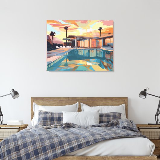 WOESTIJN LEVEN ONTWERP #1 CANVAS AFDRUK (Insitu (Slaapkamer))
