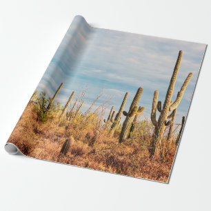 Woestijn met Saguaro cacti Cadeaupapier