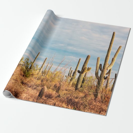 Woestijn met Saguaro cacti Cadeaupapier (Uitgerold)