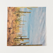 Woestijn met Saguaro cacti Wandkleed (Voorkant (horizontaal))