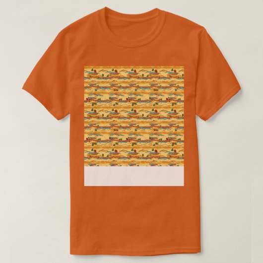 Woestijn Naadloos Patroon Zandduin Sahara Quicksan T-shirt (Design voorkant)