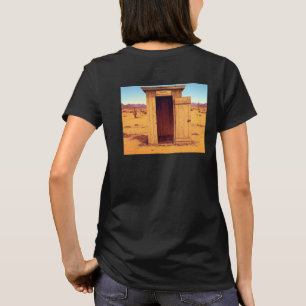 Woestijn Outhouse vrouwen zwart T-shirt terug