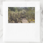 woestijn rechthoekige sticker (Tas)