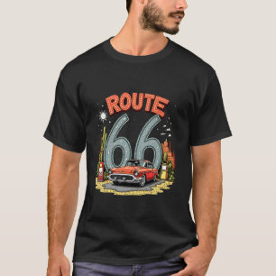Woestijn Road Trip Route 66 ontwerp met klassieke T-shirt
