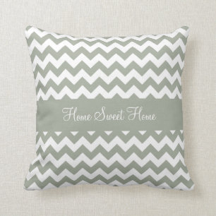 woestijn Sage Greenish Gray Chevron Kussen