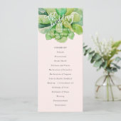 Woestijn Succulent Trouwprogramma - Roze Programma (Staand voorkant)