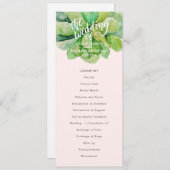 Woestijn Succulent Trouwprogramma - Roze Programma (Voorkant / Achterkant)