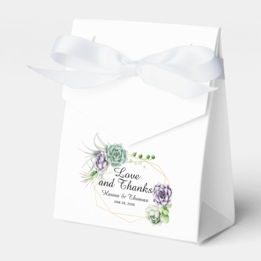 Woestijn Succulent Wedding Bedankdoosjes (Voorkant Zijde)