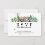 woestijn Succulent Wedding RSVP Kaartje (Voorkant)