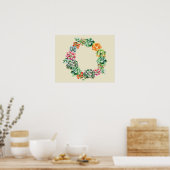 woestijn Succulents Wreath Poster (Keuken)