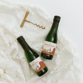 Woestijn Thema Afscheidsfeestje Vrouw Sparkling Wijnetiket