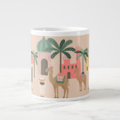 Woestijn thema Arabische nachten gepersonaliseerde Extra Grote Beker (Voorkant)