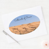 woestijn van Wahiba Sands - Oman Ovale Sticker (Envelop)