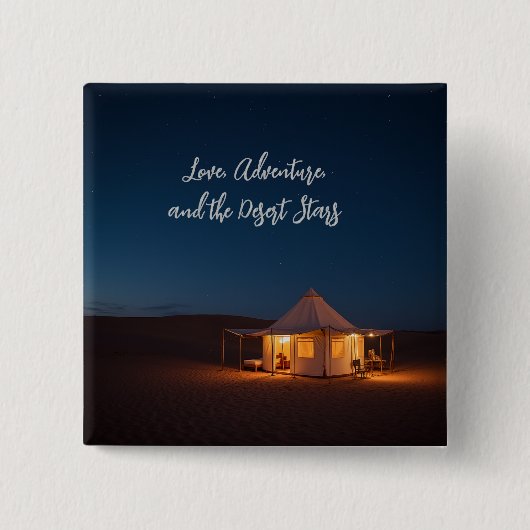 woestijn vierkante button 5,1 cm (Voorkant)