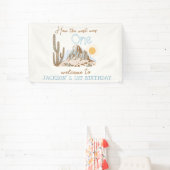 woestijn Western 1e Verjaardag Welkom Banner (Insitu)