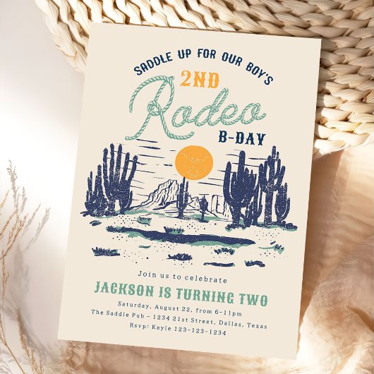  Woestijn Western Wild West 2e Verjaardag Kaart