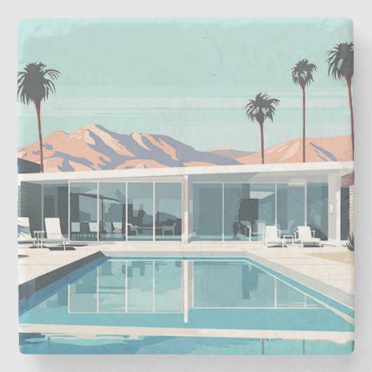 WOESTIJN WONEN #4 STENEN ONDERZETTER (Voorkant)