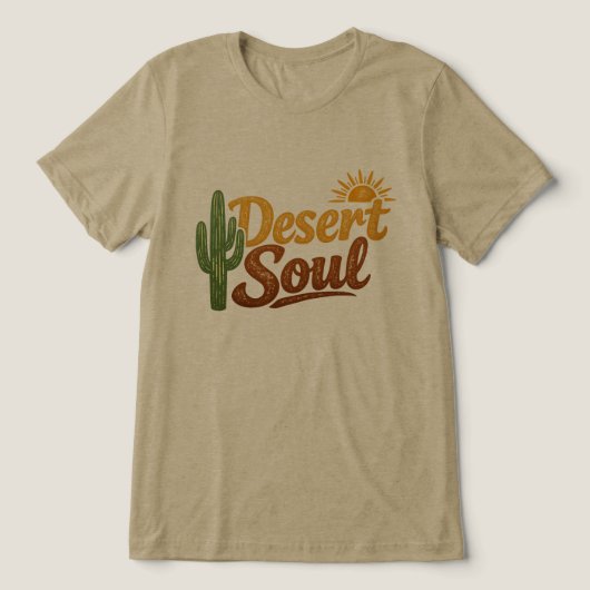 Woestijn Ziel Tri-Blend Shirt (Design voorkant)