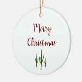 Woestijn Zuidwest Kerstdag Cactus Holiday Keramisch Ornament (Links)