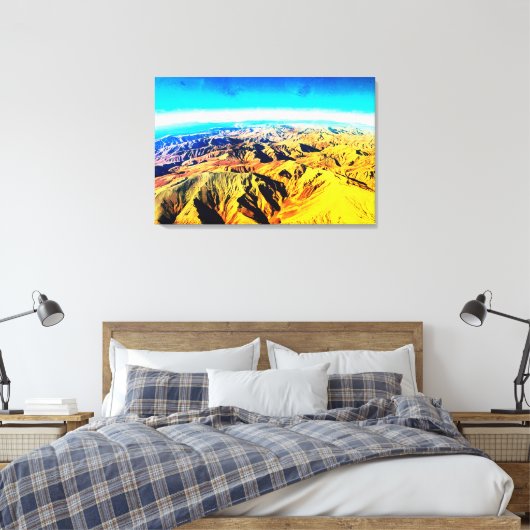 Woestijnbergen en hemelhorizon canvas afdruk (Insitu (Slaapkamer))