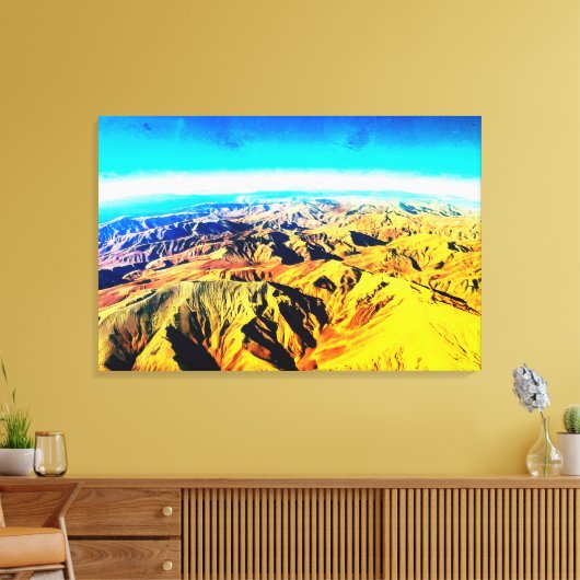 Woestijnbergen en hemelhorizon canvas afdruk (Insitu (Woonkamer))