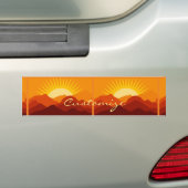 Woestijnbergen Sunset Thunder_Cove Bumpersticker (Op auto)