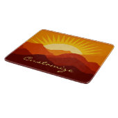 Woestijnbergen Sunset Thunder_Cove Snijplank (Hoek)