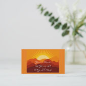 Woestijnbergen Sunset Thunder_Cove Visitekaartje (Staand voorkant)