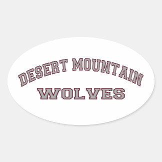 Woestijnbergwolven Ovale Sticker