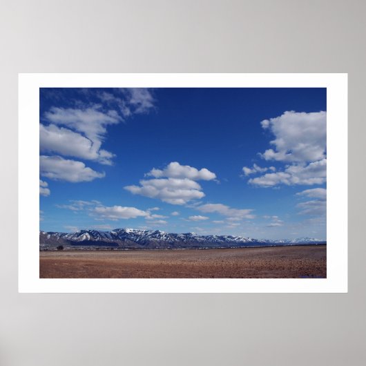 Woestijnblauw Poster (Voorkant)