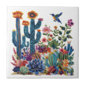 Woestijnbloei bloeit oase tegeltje (Voorkant)