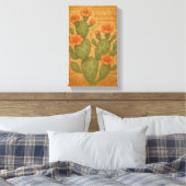 Woestijnbloei - Cactus Boho Canvas Art Afdruk (Insitu (Slaapkamer))