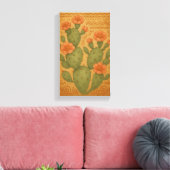 Woestijnbloei - Cactus Boho Canvas Art Afdruk (Insitu (Woonkamer))