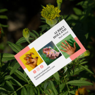 Woestijnbloem Roze Foto's Social Media Nail Arties Visitekaartje