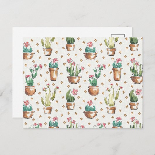 Woestijnbloem Stap | Blossom Pattern Briefkaart (Voorkant / Achterkant)