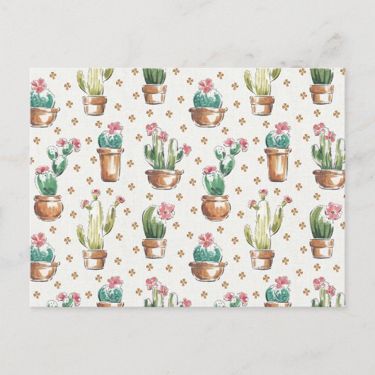 Woestijnbloem Stap | Blossom Pattern Briefkaart (Voorkant)