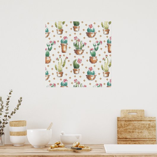 Woestijnbloem Stap | Blossom Pattern Poster (Keuken)