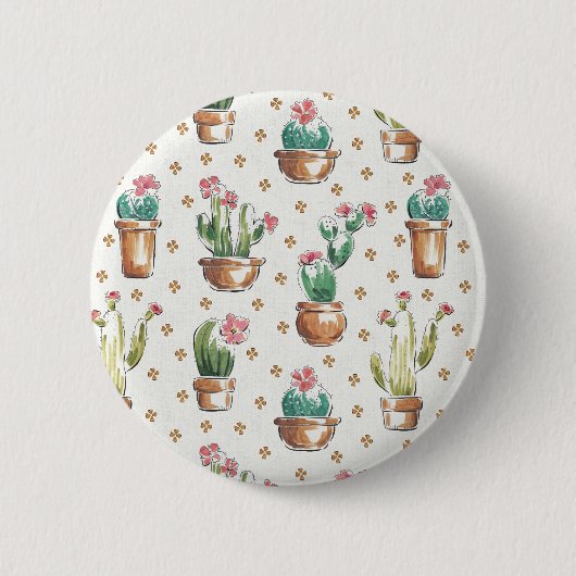 Woestijnbloem Stap | Blossom Pattern Ronde Button 5,7 Cm (Voorkant)