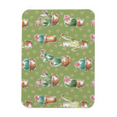 Woestijnbloem Stap | Groen patroon Magneet (Verticaal)