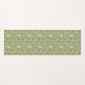 Woestijnbloem Stap | Groen patroon Yogamat (Voorkant (horizontaal))